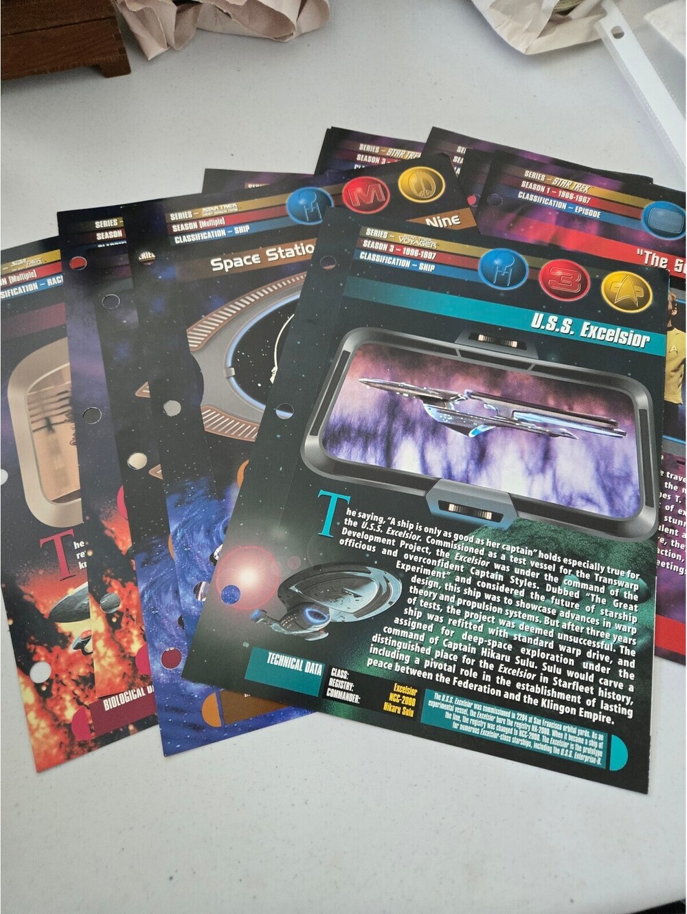 Atlas Editions Star Trek Universe Official Fact & Photo Cards Lot / Read Ad